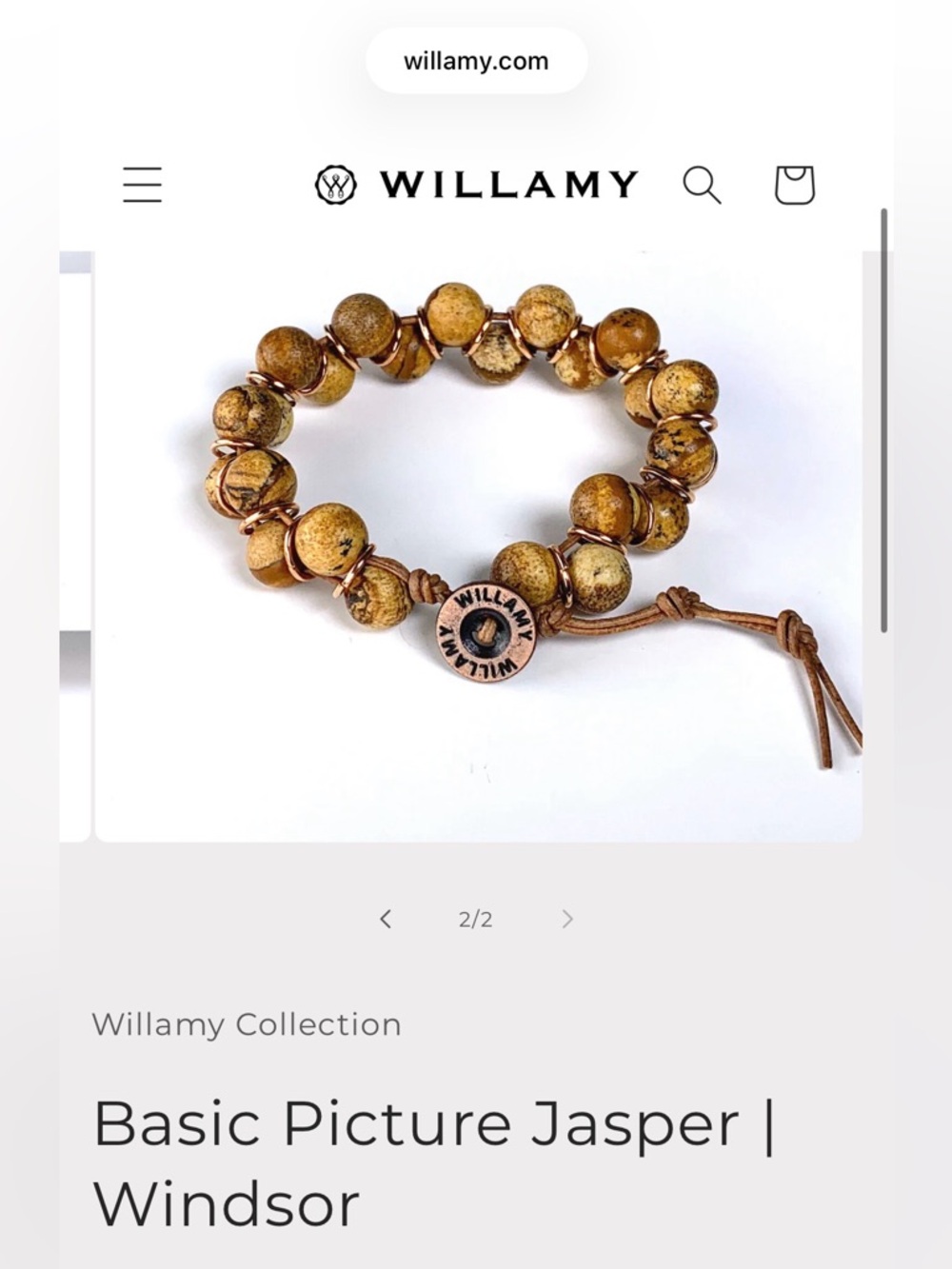 Brand new mens jasper leather bracelet